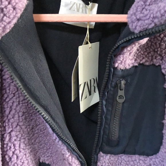 NWT Zara Fleece Zip Up - Picture 3 of 4